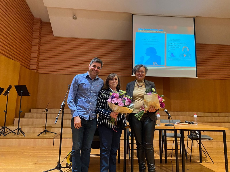 Cesar Rus, Rosa Mascarell y Amparo Zacarés en el Conservatorio José Iturbi