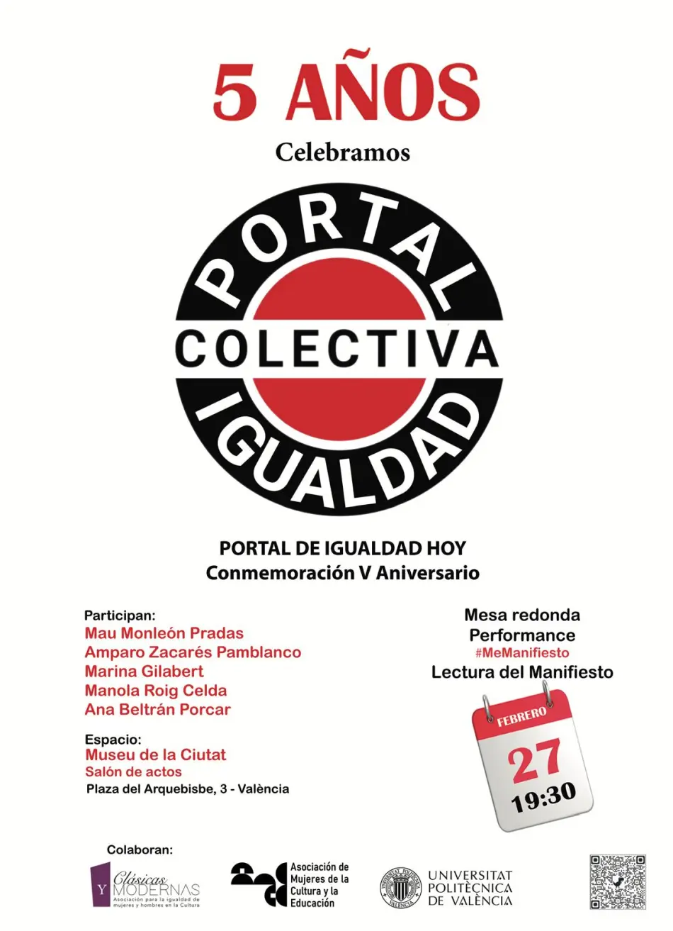 Cartel 5 Aniversario Colectiva Portal de Igualdad