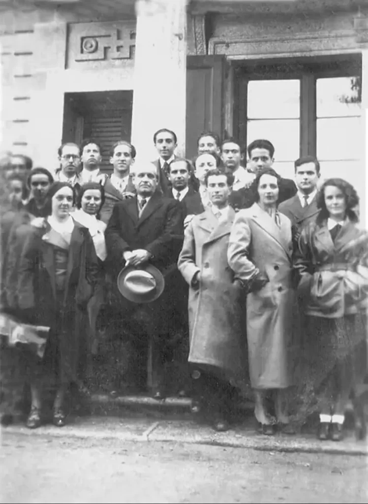 María Zambrano, con Ortega y Gasset (entre otros). Fundación María Zambrano